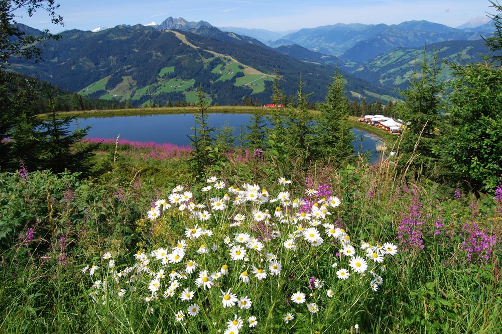 Gebirgssee in der Salzburger Sportwelt